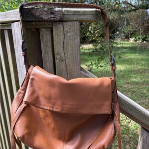 Aimee Kestenberg Bali Tan Leather Messenger Crossbody